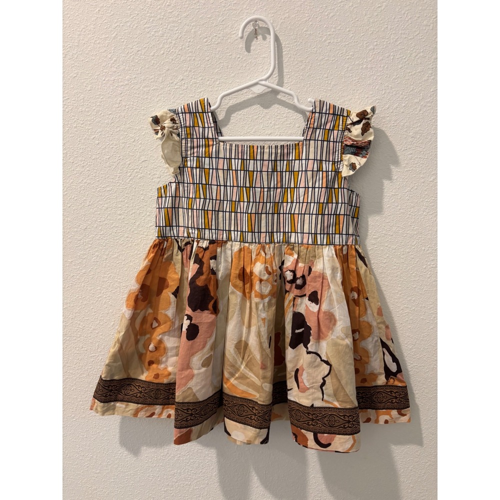 Platinum by Matilda Jane Girls Top Size 6 Mixed Print Floral Flutter Sleeve